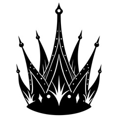  Snow queen crow design silhouette vector illustration