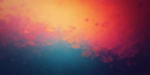 Abstract, colorful sunset sky with beautiful, orange and blue clouds and sunlight