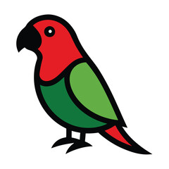 Solid color Lorikeet animal vector design