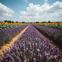 Naklejka premium lavender field in provence