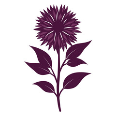 ironweed arkansas silhouette vector on-white-background