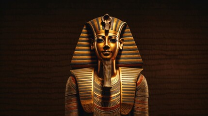 古代エジプトのファラオの彫像のイメージ