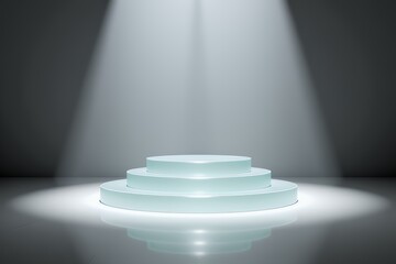 Obraz premium Elegant Three-Tiered Pedestal with Spotlight