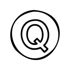 Bold black spiral with thick outline