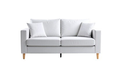 Obraz premium Therapist couch with soft cushions, minimal design, isolated on transparent background