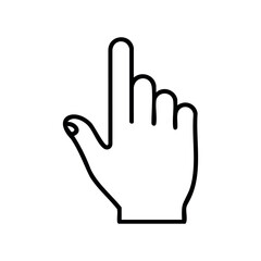 Obraz premium Hand gesture icon: pointing finger with minimalist design