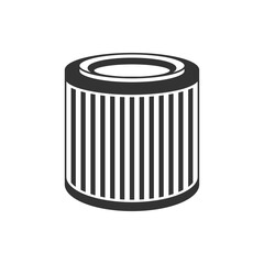 Car oil filter isolated icon on white background