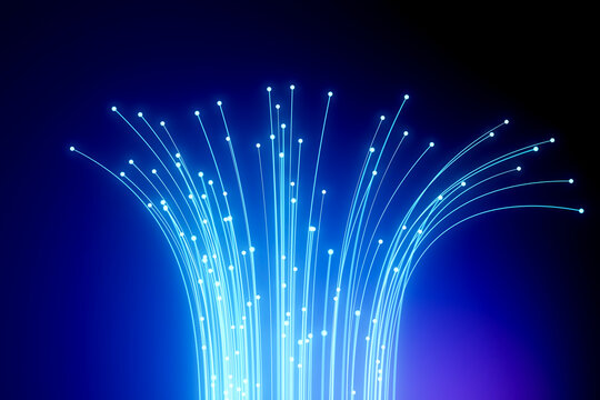 3D glowing light wave creating abstract energy flow