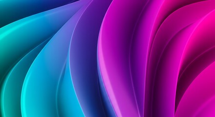 Vibrant swirling gradient of teal and magenta abstract background
