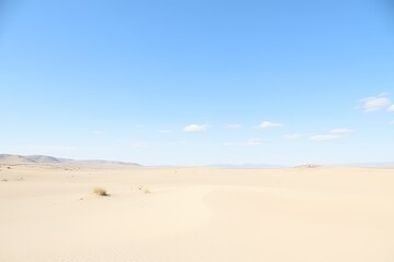 Vast Desert Landscape Under a Clear Blue Sky