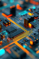 Close-Up of Electronic Circuit Boards