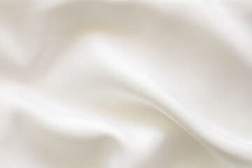 Abstract white fabric soft wave smooth texture surface background