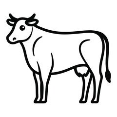 Solid color Lineback Cattle animal vector design