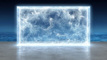 Futuristic Blue Digital Wave Abstract Background