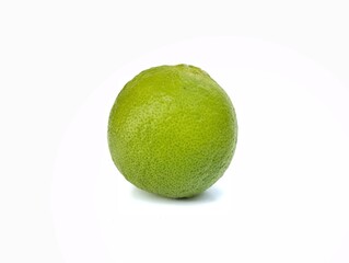 Fresh green lime isolated on white background 