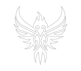 black and white wings line art vector