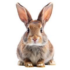 Cute rabbit, isolated on  white background ,PNG.AI Generated.