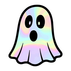 Cute boo Iridescent Halloween Fantasy