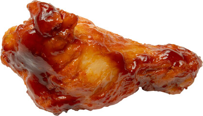 Grilled spicy chicken wing isolated on white background © Kwangmoozaa