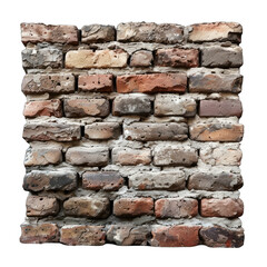 Obraz premium Close-up view of an aged brick wall. 