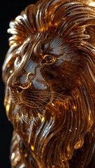 A Majestic Lion: A Golden 3D Render
