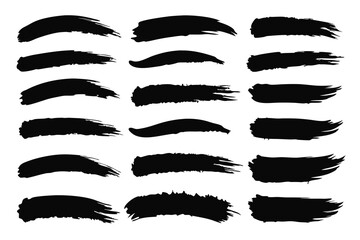Set of Vector grunge brush stroke. Black paint brush. Grunge brush design