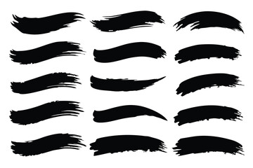 Set of Vector grunge brush stroke. Black paint brush. Grunge brush design