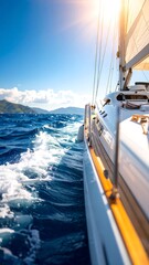 Sailing yacht at sea