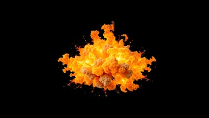 fire on black background