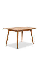 wooden table isolated on white,: wooden table isolated on white, Simple, elegant mid-century modern wooden table, perfect for any room. background removed