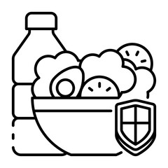 This Food safety icon is suitable for Organic Product, etc.