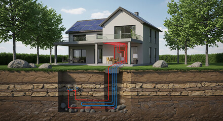 Geothermal Heating System Residential Home