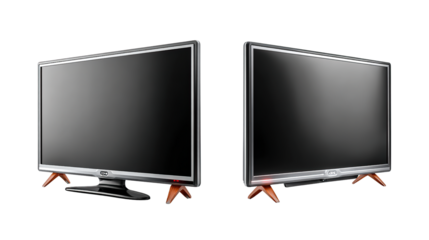 Dual Screens of Modern Entertainment: Capturing the sleek design and technological advancements, this image showcases two modern flat-screen televisions, poised to deliver high-definition visuals.