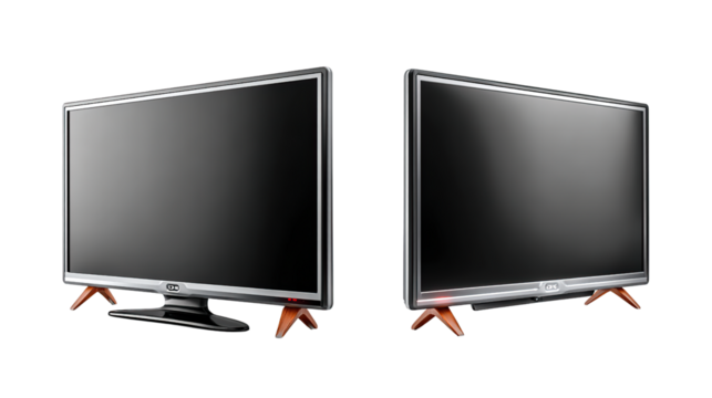 Dual Screens of Modern Entertainment: Capturing the sleek design and technological advancements, this image showcases two modern flat-screen televisions, poised to deliver high-definition visuals.