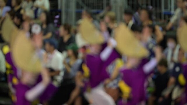 4K video of scenery of AWA ODORI FESTIVAL in summer season, a traditional dance festival of Tokushima prefecture and Tokyo, Japan
