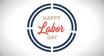 Happy Labor Day vector graphic illustration in minimalist style design template