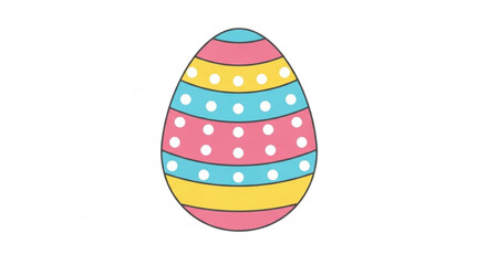 Download colorful easter egg vector image for easter day celebration and easter egg hunt games design element
