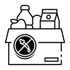 This No artificial additives icon is suitable for Organic Product, etc.