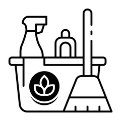 This Organic cleaning products icon is suitable for Organic Product, etc.