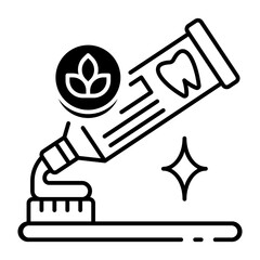 Fototapeta premium This Organic toothpaste icon is suitable for Organic Product, etc.