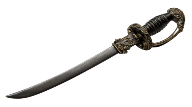 Antique Ornate Sword With Decorative Handle