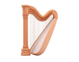 Peach Harp 3D Render