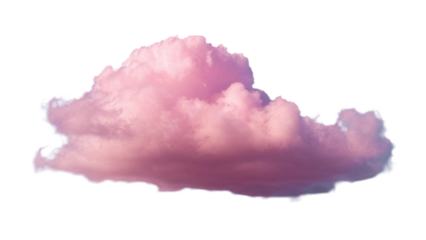 Pink Cloud on Transparent Background - Clipart