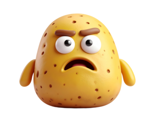 Grumpy Potato 3D Render