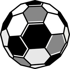 Soccer Ball Monochromatic Vector - Classic Football Graphic