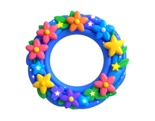 3D Floral Wreath Frame