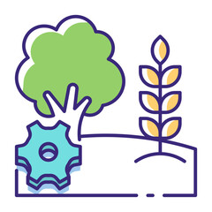 This Agroforestry icon is suitable for Organic Product, etc.