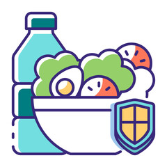 This Food safety icon is suitable for Organic Product, etc.