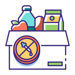 This No artificial additives icon is suitable for Organic Product, etc.