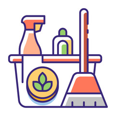This Organic cleaning products icon is suitable for Organic Product, etc.